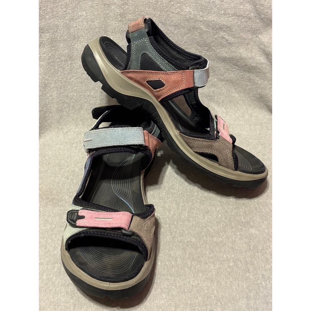 ECCO Size 12 Yucatán Women’s Multicolor Leather Walking Off-road Sandals
